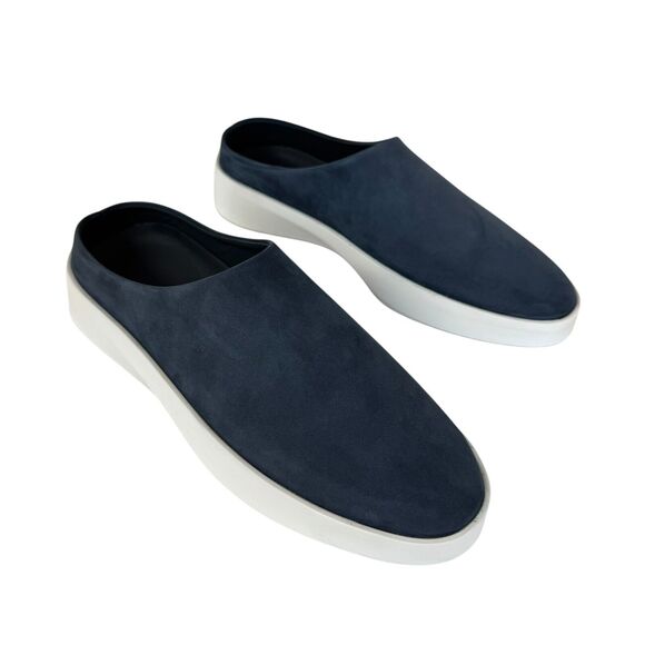 Wolf & Shepherd Shoes - WOLF & SHEPHERD Cruise Mule Shoes Navy Suede Nubuck Slip On Unisex M8/W9.5/EU41